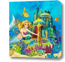 Картина Русалочка и подводный дворец