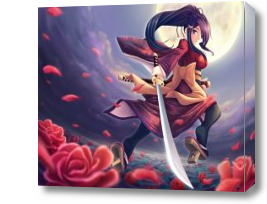 Картина Аниме девушка с мечом