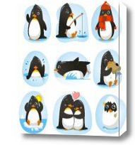 Картина Веселые пингвины