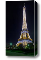 Картина Эйфелева башня в ночной подсветке
